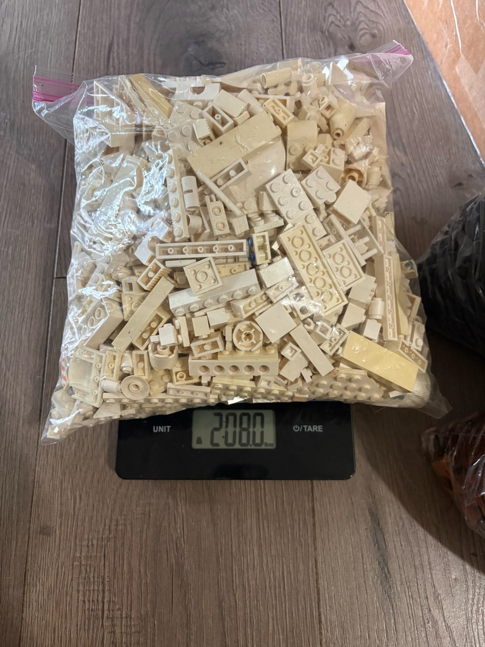 Lego Tan and White Mixed Bricks Bulk Bag
